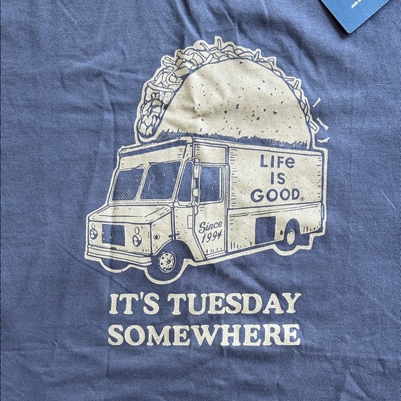 Life Is Good Kids Graphic Tee in Blue - Picture 3 of 5